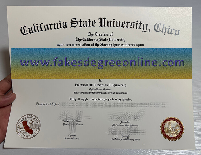California State University Chico diploma