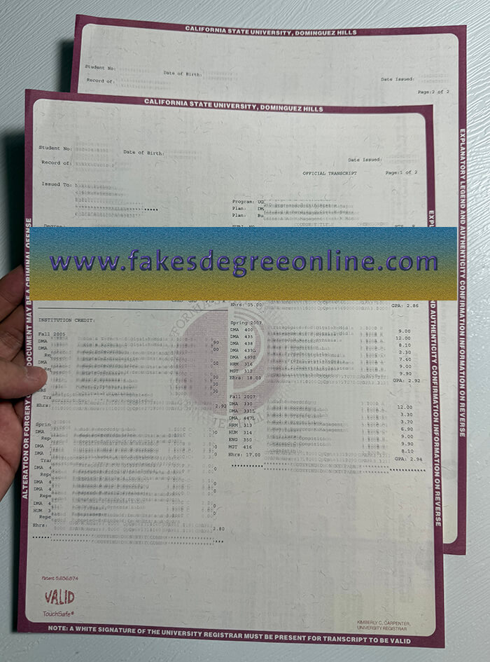 Get a CSU Dominguez Hills fake transcript