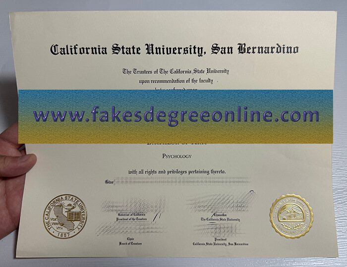 California State University San Bernardino diploma