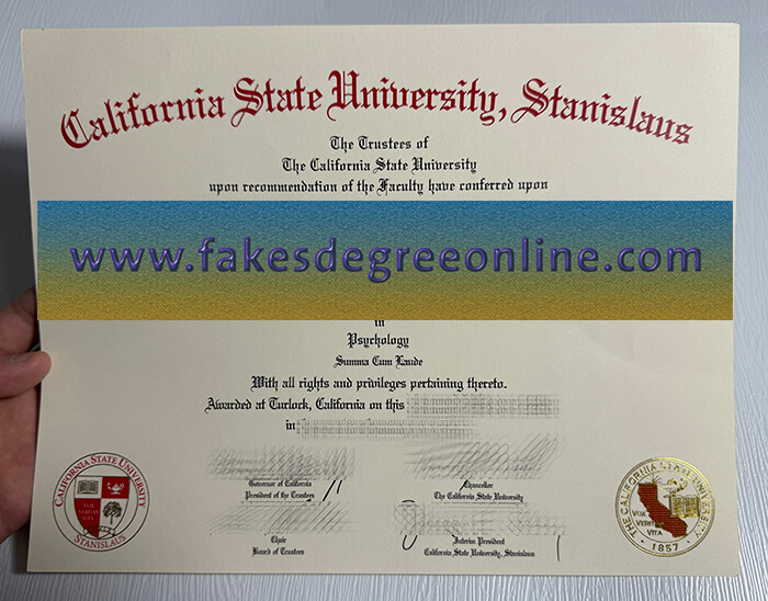 California State University Stanislaus diploma