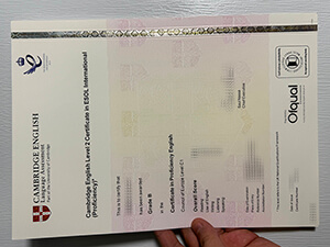 Fake Cambridge English Level 2 certificate