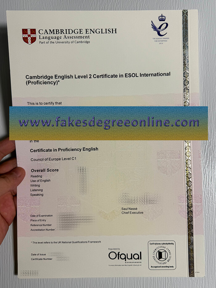 Cambridge English Level 2 certificate