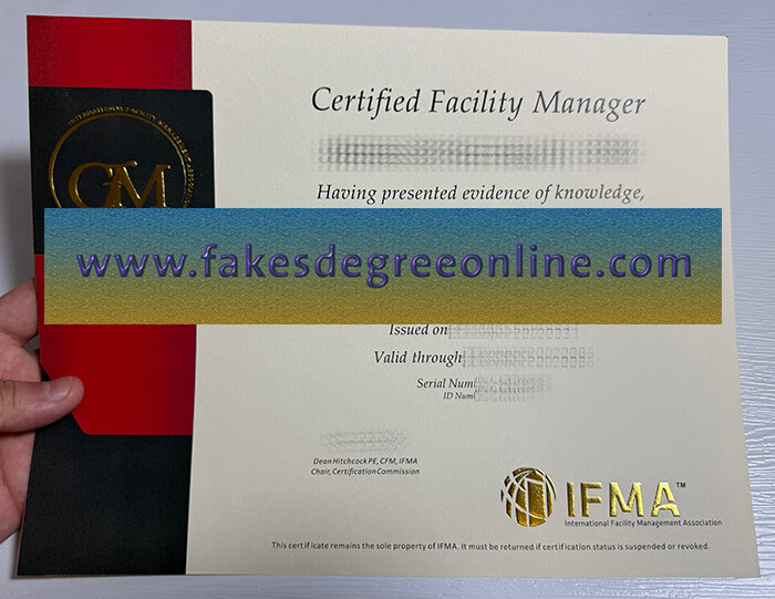 Certified Facility Manager certificate