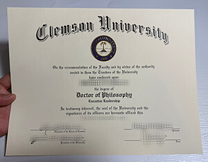 Clemson University diploma