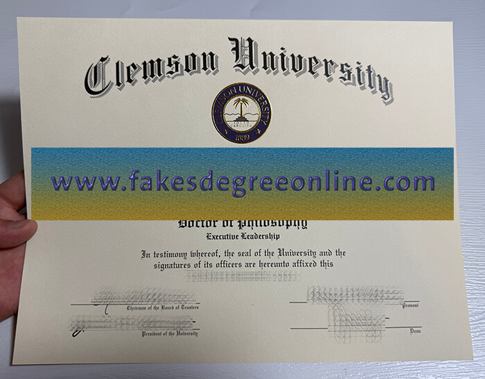 Buy Clemson University fake diploma
