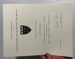 Harvard Business School diploma