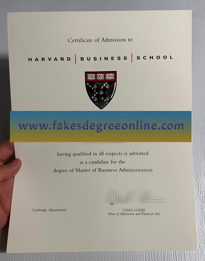Harvard Business School diploma, Fake HBS degree online.
