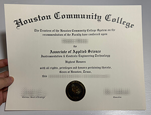 Fake Houston Community College diploma