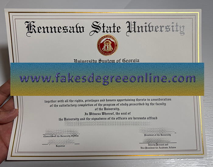 Kennesaw State University diploma, Fake KSU degree online.