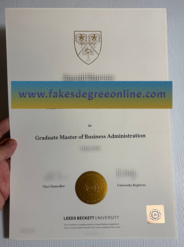 Buy Leeds Beckett University fake diploma