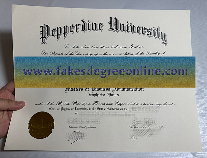 Get a Pepperdine University fake diploma