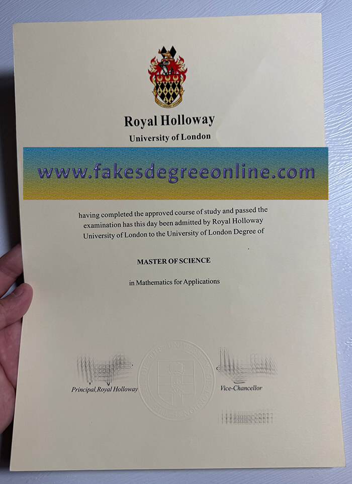 Fake Royal Holloway University of London diploma