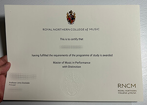 Fake Royal Northern College of Music diploma