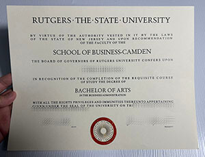Fake Rutgers the State University diploma