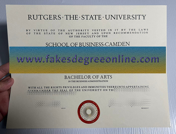 Rutgers the State University diploma