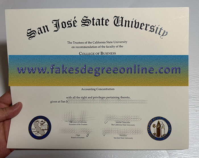 San Jose State University diploma