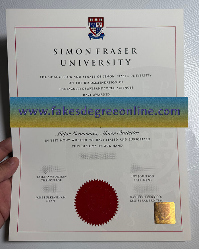Simon Fraser University diploma