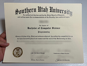 Fake Southern Utah University diploma