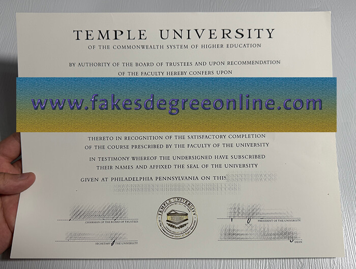 Buy Temple University fake diploma