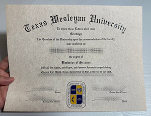 Texas Wesleyan University diploma