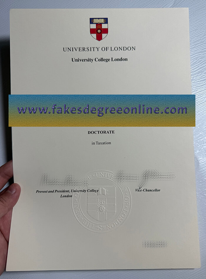 Fake University College London diploma