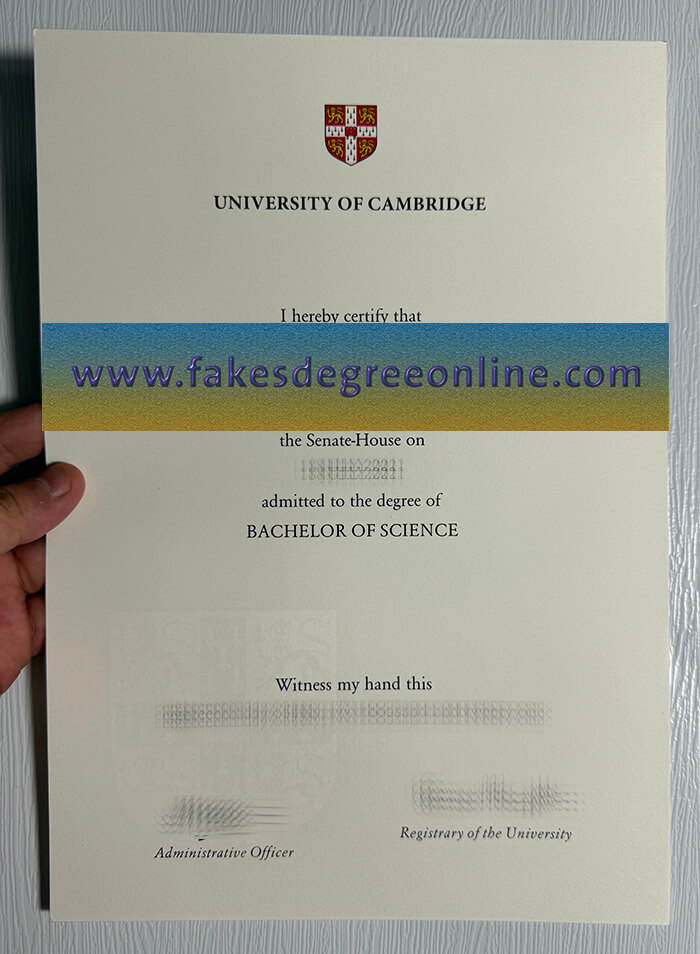 Purchase University of Cambridge fake certificate online