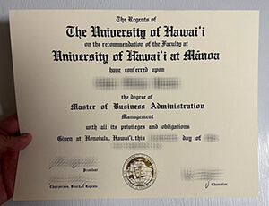 Fake University of Hawai'i diploma