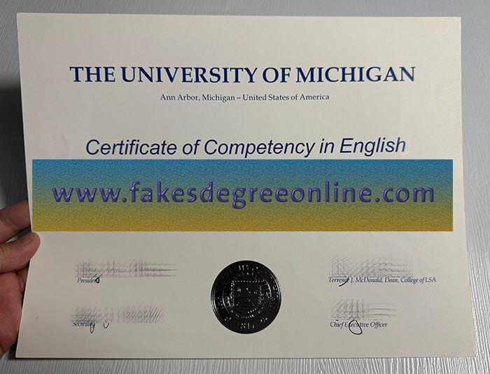 Buy University of Michigan fake diploma