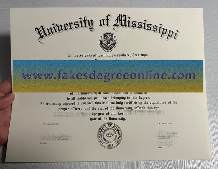 University of Mississippi diploma