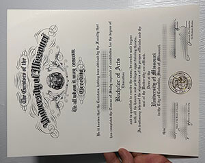 Fake University of Missouri diploma online