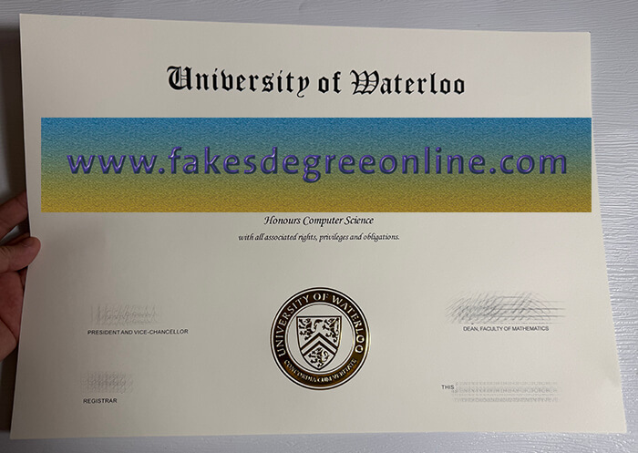 Get a University of Waterloo fake diploma