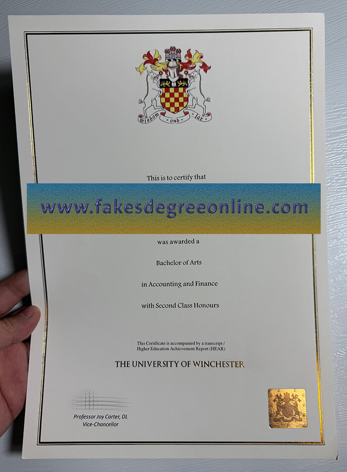 University of Winchester diploma