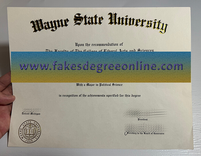 Wayne State University diploma