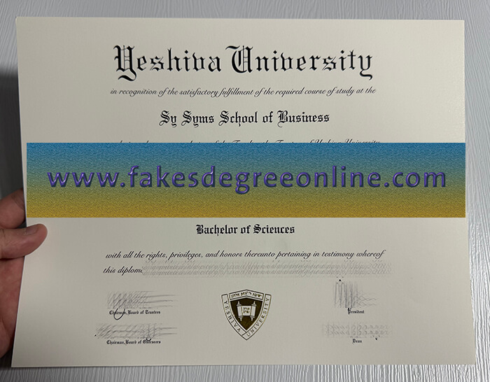 Yeshiva University diploma