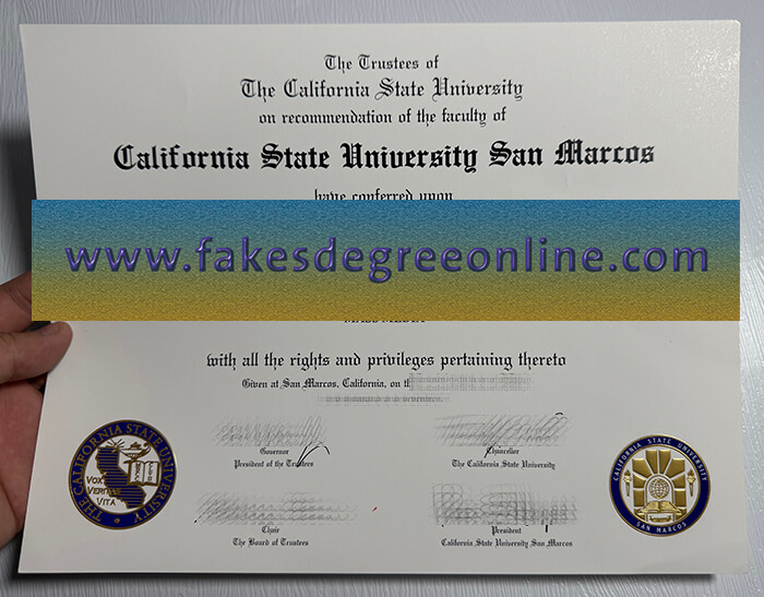 Buy California State University San Marcos fake diploma