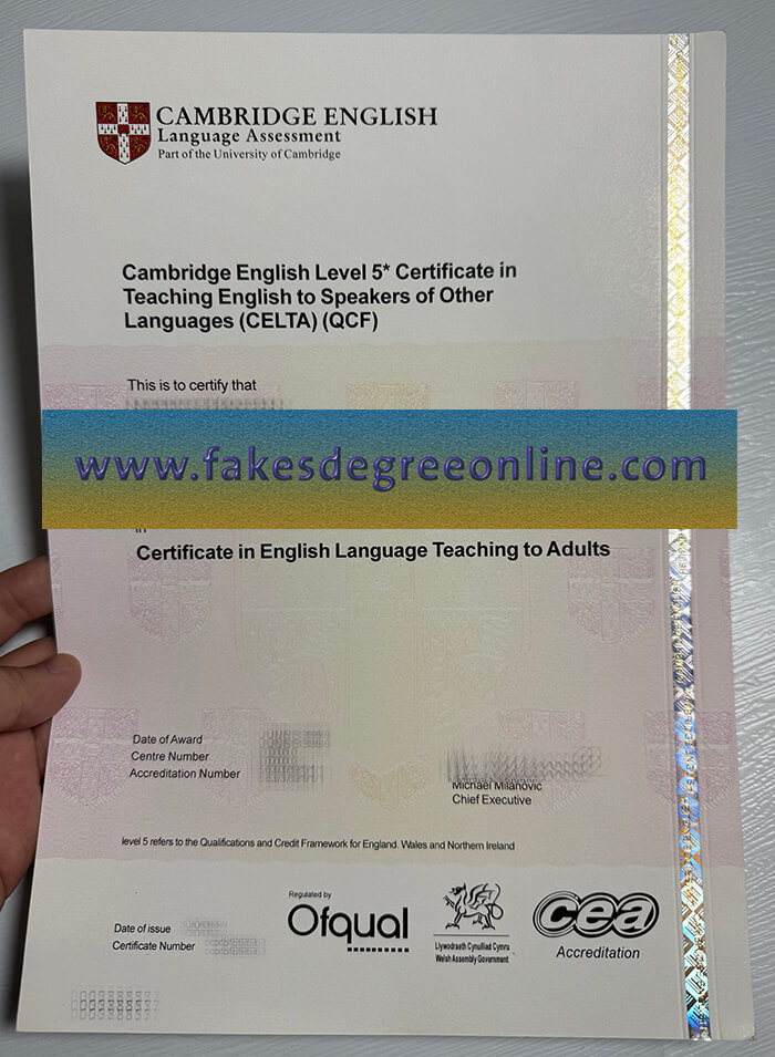 Purchase Cambridge English Level 5 Certificate online