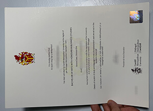 Fake Cardiff Metropolitan University diploma