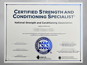 Get Certified Strength and Conditioning Specialist fake certificate