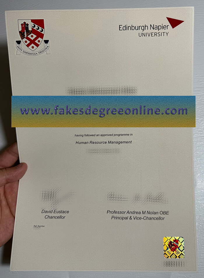 Purchase Edinburgh Napier University fake diploma