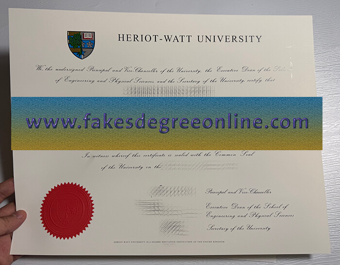 Get a Heriot-Watt University fake certificate