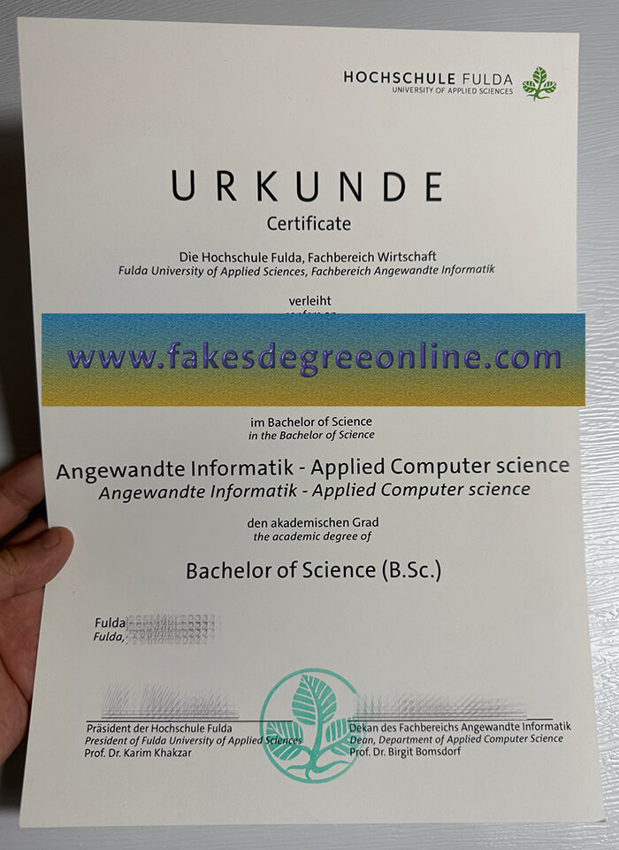 Purchase a Hochschule Fulda fake certificate online