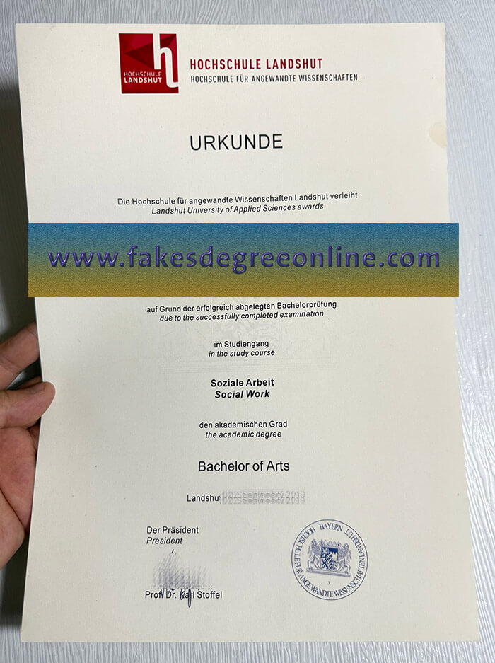 Buy Hochschule Landshut fake Urkunde