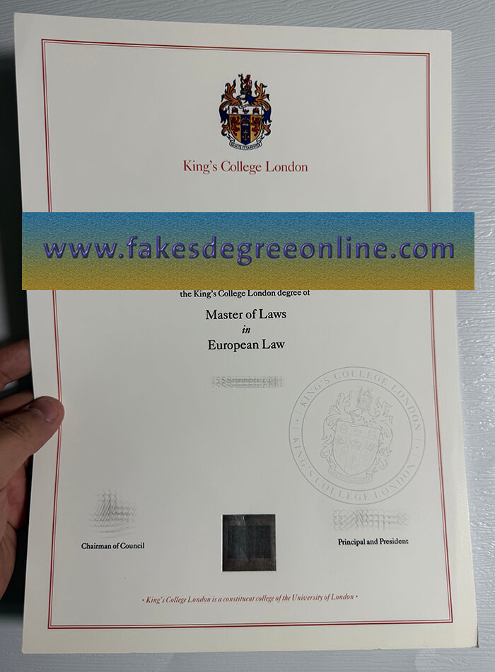 Buy King's College London fake diploma