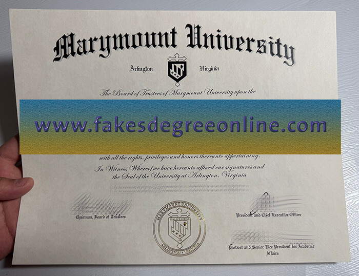 Purchase a Marymount University fake diploma online