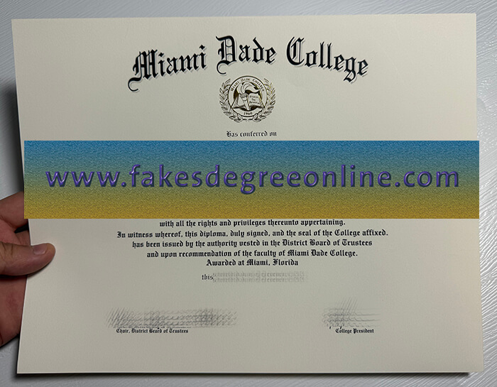 Buy Miami Dade College fake diploma