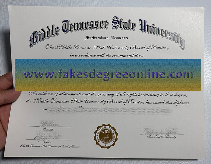 Buy Middle Tennessee State University fake diploma