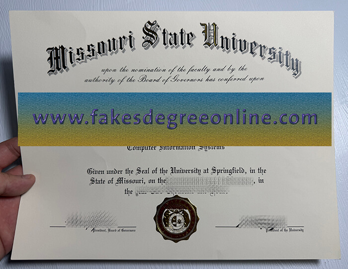 Get Missouri State University fake diploma