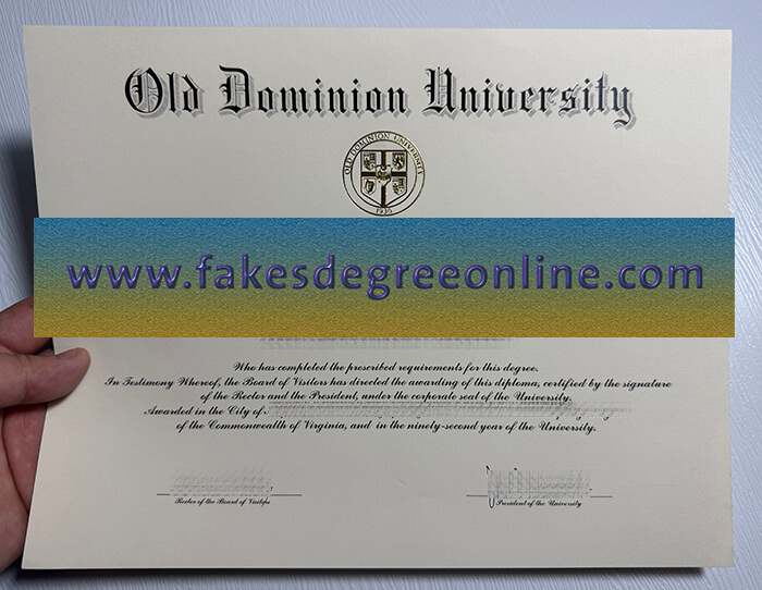 Buy Old Dominion University fake diploma