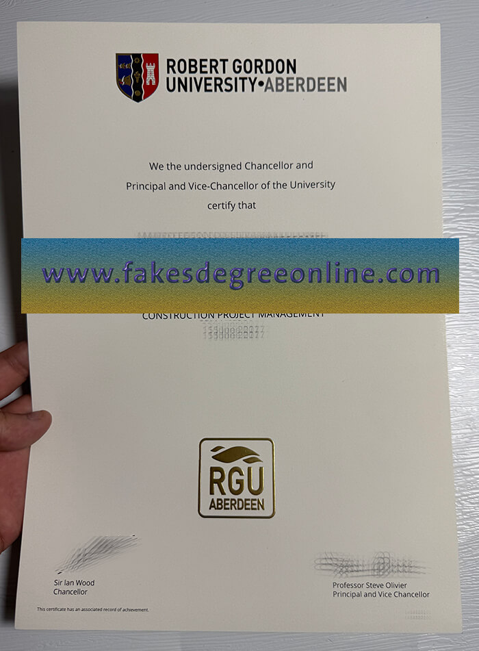 Buy Robert Gordon University fake diploma