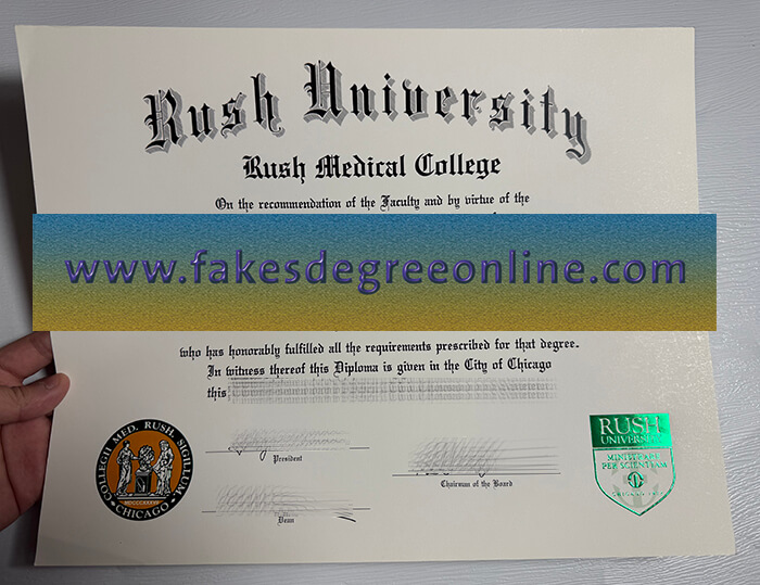 Buy Rush University fake diploma online